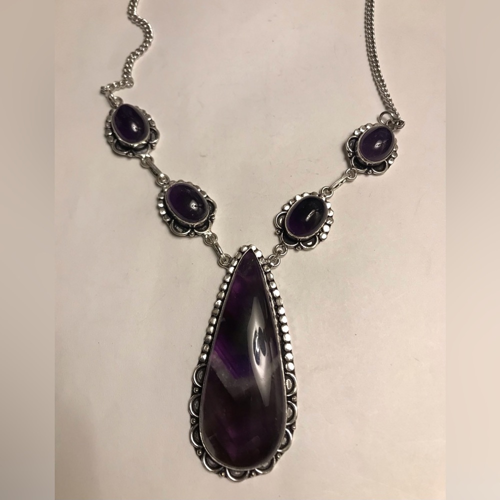 Amethyst 925 Sterling Silver Necklace